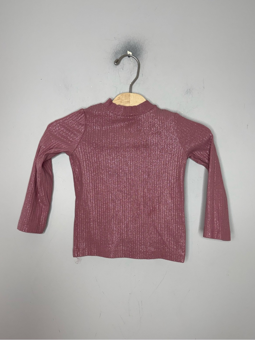 $7 ADD ON OshKosh Pink Long Sleeve tee 2 2T metallic ribbed old navy baby gap